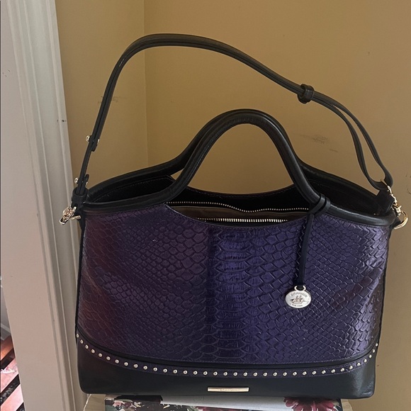 Brahmin Purple and Black Satchel - Picture 12 of 13